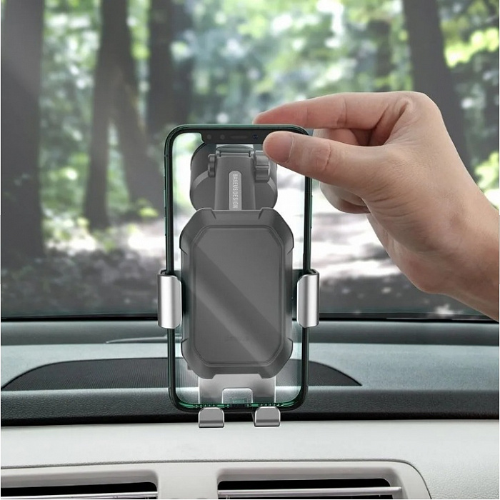 Автомобильный держатель Baseus Tank Gravity Car Mount Holder SUYL-TK0S (Silver) купить в интернет-магазине icover