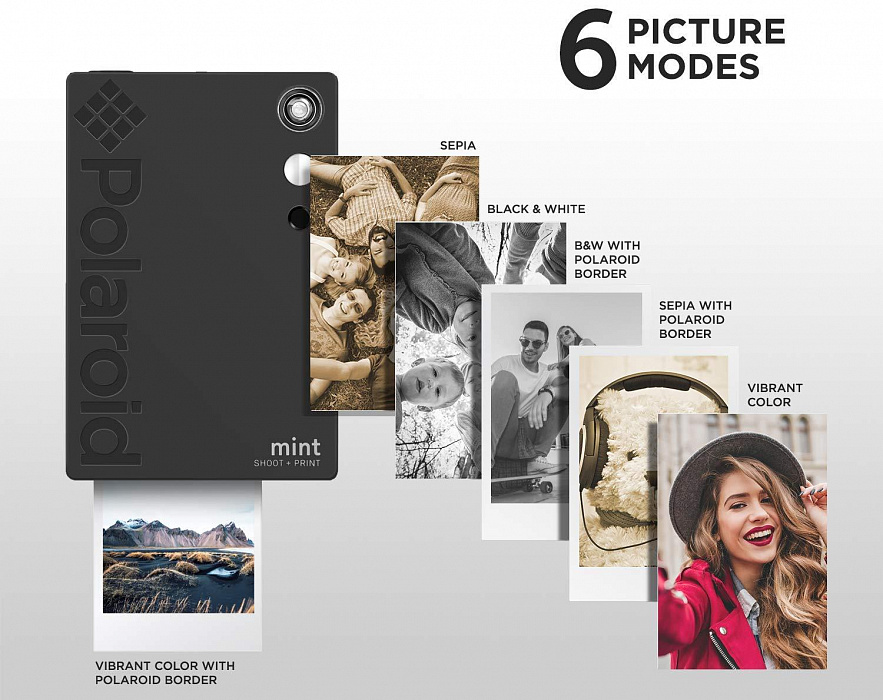 Моментальная фотокамера Polaroid Mint POLSP02B (Black) купить в интернет-магазине icover