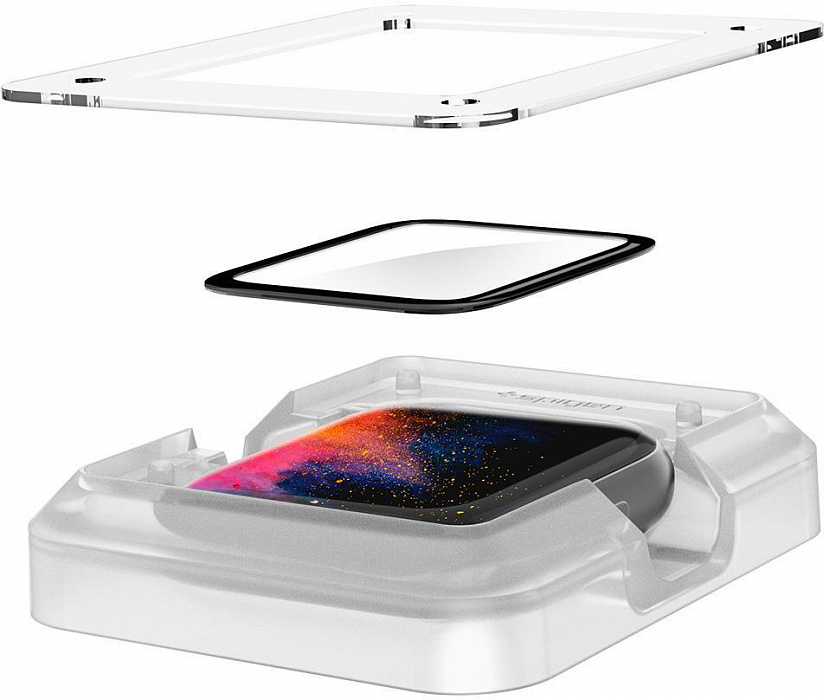 Защитное стекло Spigen ProFlex EZ Fit (AFL01220) для Apple Watch series SE/6/4/5 44mm (Black) купить в интернет-магазине icover