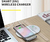 Беспроводное зарядное устройство Baseus Smart 2in1 WX2IN1-02 (White) купить в интернет-магазине icover