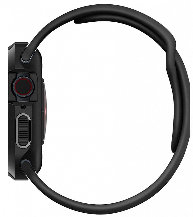 Чехол Spigen Rugged Armor (062CS24469) для Apple Watch Series SE/4/5/6/7 44/45 mm (Black) купить в интернет-магазине icover