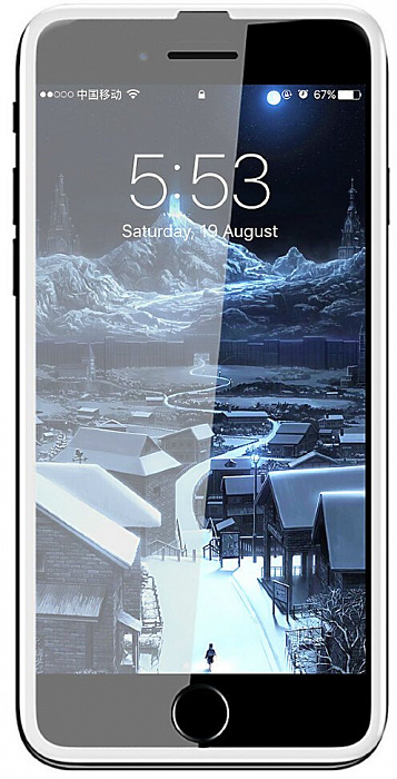 Защитное стекло Baseus Silk-screen Tempered (SGAPIPH7S-ZD02) для iPhone 6/6S/7/8 (White) купить в интернет-магазине icover