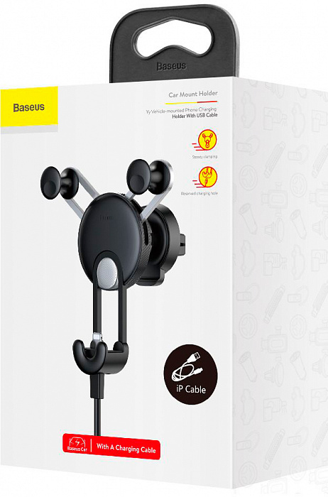 Автомобильный держатель Baseus YY Car Mount (SULYY-0S) для iPhone (Silver) купить в интернет-магазине icover