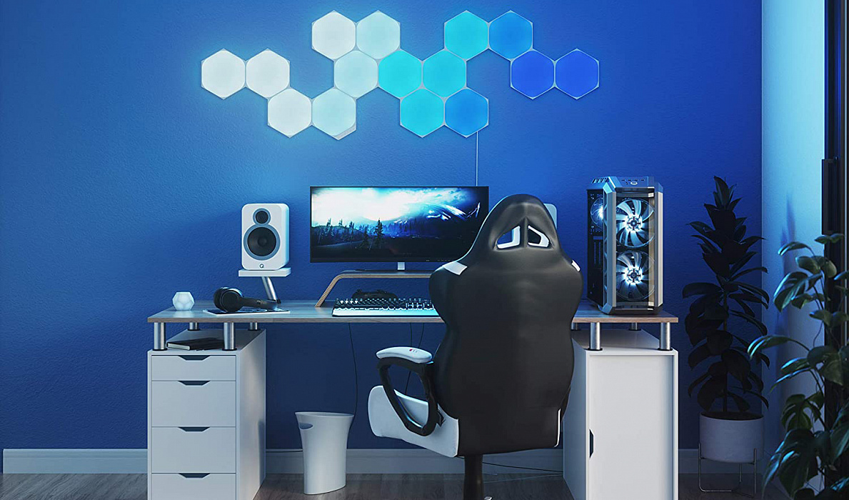 Система освещения Nanoleaf Shapes Hexagon 9 панелей (NL42-0002HX-9PK) купить в интернет-магазине icover