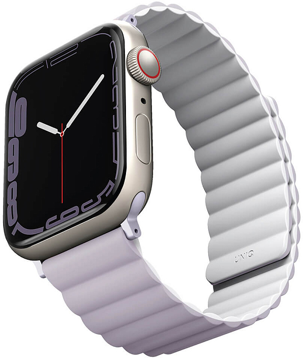 Ремешок Uniq Revix reversible Magnetic (45MM-REVLILWHT) для Apple Watch 42/44/45 mm (Lilac/White) купить в интернет-магазине icover
