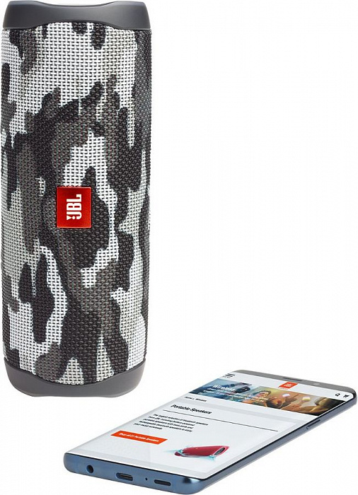 Портативная акустика JBL Flip 5 JBLFLIP5BCAMO (Arctic Camo) купить в интернет-магазине icover