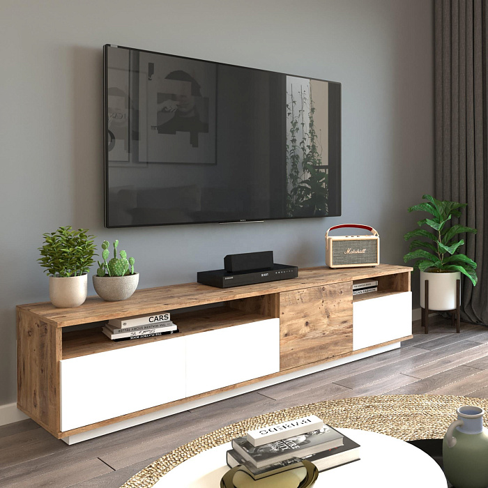 Тумба под ТВ Ridberg НОРДВИЛЬ 1500 x 295 x 460 мм (White) купить в интернет-магазине icover