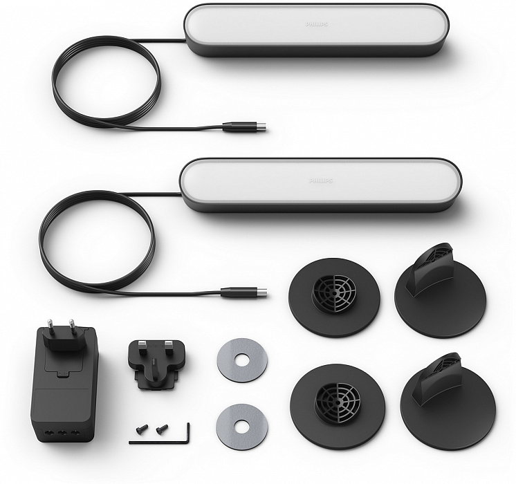 Комплект умных светодиодных ламп Philips Hue Play 2 шт (Black) купить в интернет-магазине icover