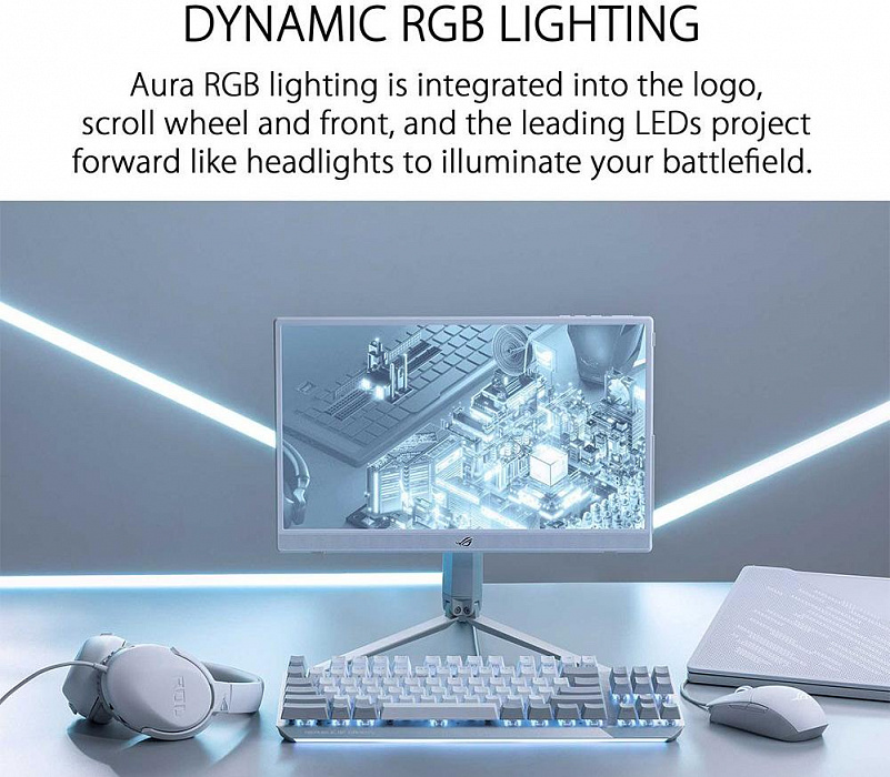 Игровая мышь Asus ROG Strix Impact II 90MP02C0-BMUA00 (Moonlight White) купить в интернет-магазине icover