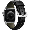 Ремешок Nomad Traditional Strap Shell Cordovan (NM1A48ST00) для Apple Watch Series SE/6/2/3/4 42/44 mm (Black/Silver) купить в интернет-магазине icover