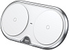 Беспроводное зарядное устройство Baseus Dual Wireless Plastic Style (WXSJK-02) переходник на евровилку (White) купить в интернет-магазине icover