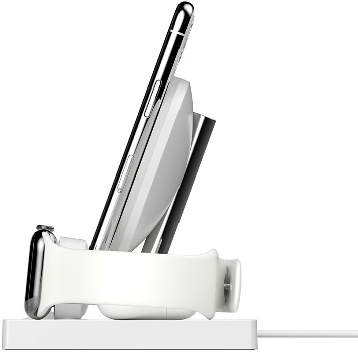 Беспроводное зарядное устройство Belkin 3-in-1 Wireless Charger Special Edition (WIZ004vfWH-APL) для iPhone, AirPods и Apple Watch (White) купить в интернет-магазине icover