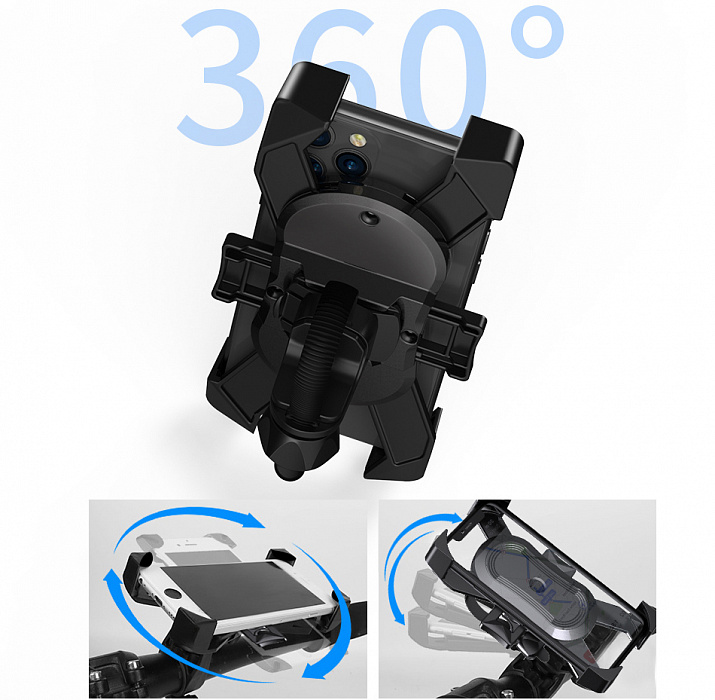 Держатель на руль велосипеда Wiwu PL800 для смартфона 3-6" (Black) купить в интернет-магазине icover