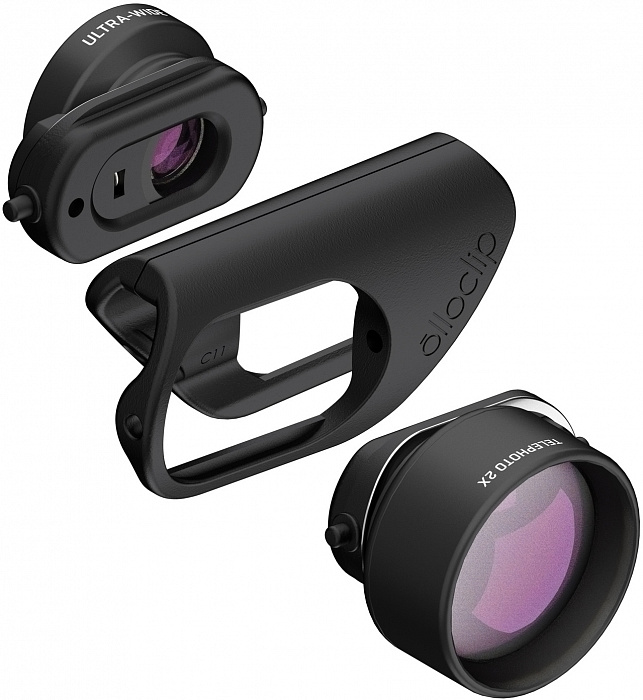 Объектив Olloclip Ultra-Wide + Telephoto (OC-0000285-EA) для iPhone 7/8/7 Plus/8 Plus (Black) купить в интернет-магазине icover