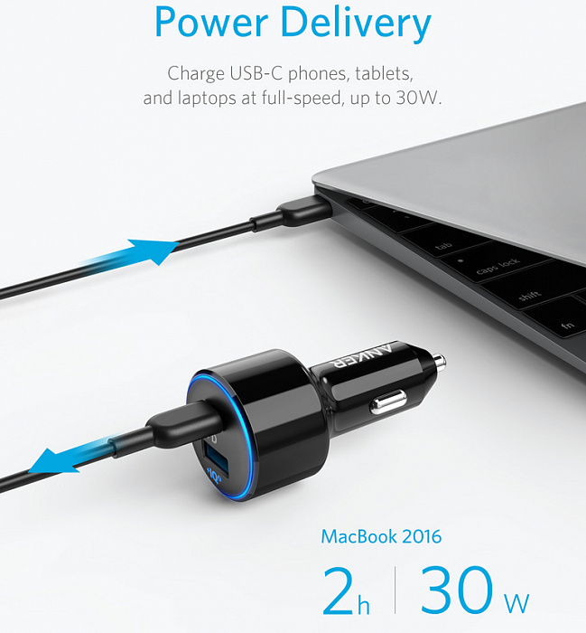 Автомобильная зарядка Anker PowerDrive 2 PD/PIQ A2229H12 (Black) купить в интернет-магазине icover