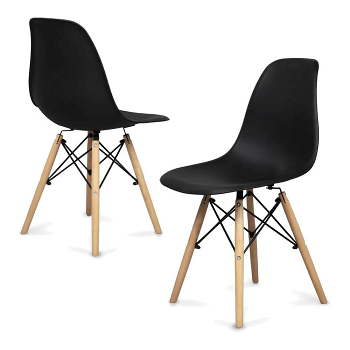 Комплект стульев RIDBERG DSW EAMES 4 шт. (Black) купить в интернет-магазине icover