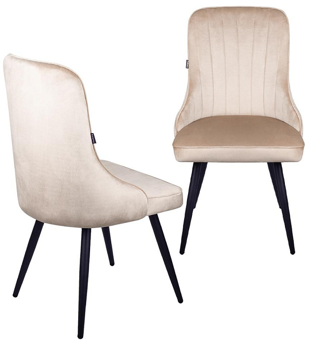 Комплект стульев Ridberg ЛОНДОН Velour 2 шт. (Beige) купить в интернет-магазине icover