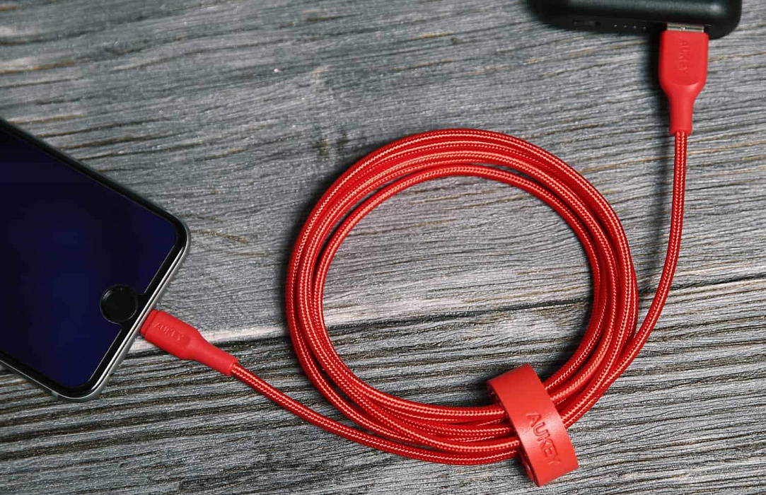 Кабель для iPod, iPhone, iPad Aukey CB-AL1 USB to Lightning 1.2m (Red) купить в интернет-магазине icover