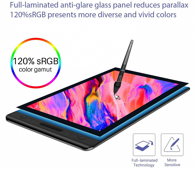 Интерактивный дисплей Huion Kamvas Pro 12 (Black) купить в интернет-магазине icover