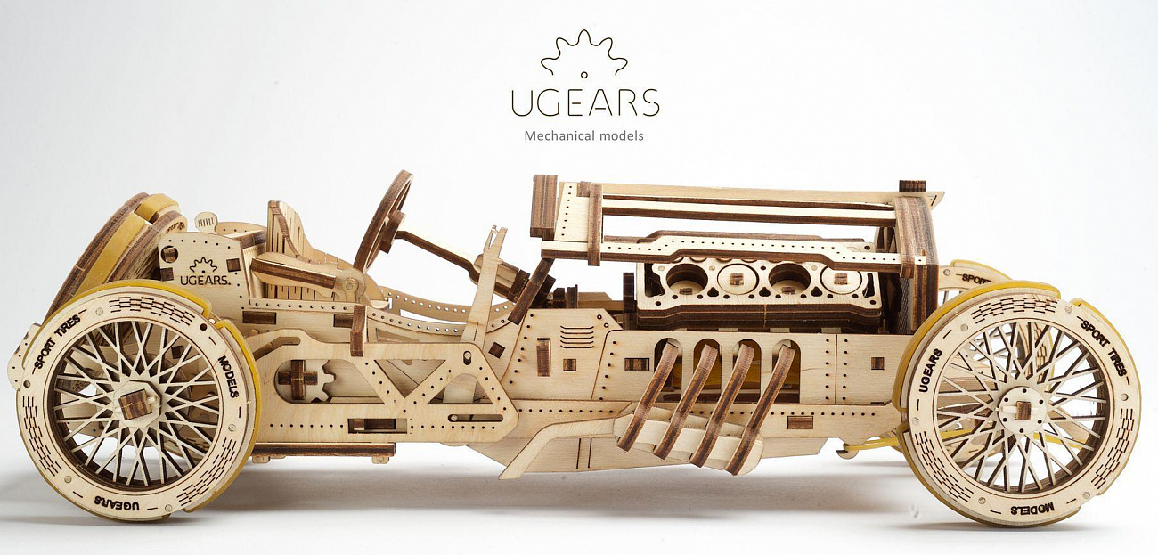 Сборная модель UGEARS Спорткар U-9 Гран-при (70044) купить в интернет-магазине icover