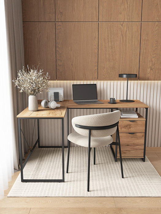 Стол письменный лофт RIDBERG NEVADA (Oak/Black) купить в интернет-магазине icover