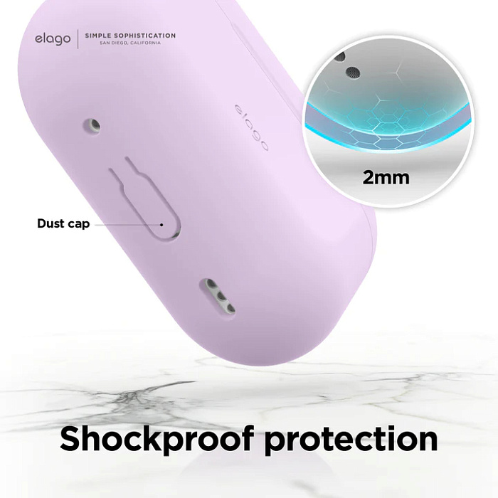 Чехол Elago Silicone Hang Case (EAPP2SC-HANG-LBL) для AirPods Pro 2 (Light Blue) купить в интернет-магазине icover