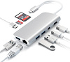 USB-концентратор Satechi Aluminum Type-C Multimedia Adapter ST-TCMM8PAS (Silver) купить в интернет-магазине icover