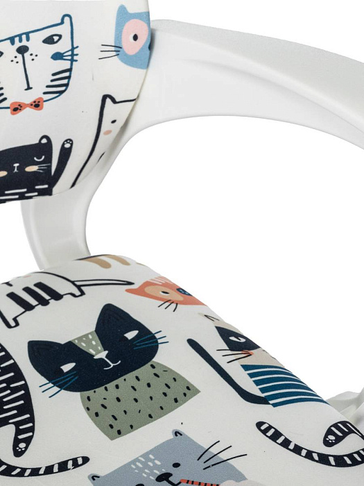Кресло Domfy DK X-ROOM ткань/пластик (White/Cats) купить в интернет-магазине icover