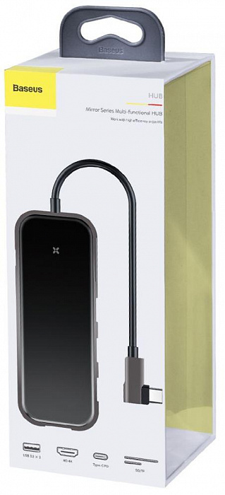 USB-концентратор Baseus Multi-functional Hub (CAHUB-CZ0G) USB-C to HDMI/3xUSB 3.0/SD/MicroSD/PD (Deep Grey) купить в интернет-магазине icover