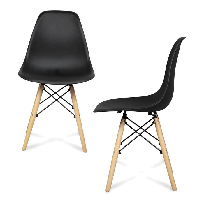 Комплект стульев RIDBERG DSW EAMES 4 шт. (Black) купить в интернет-магазине icover
