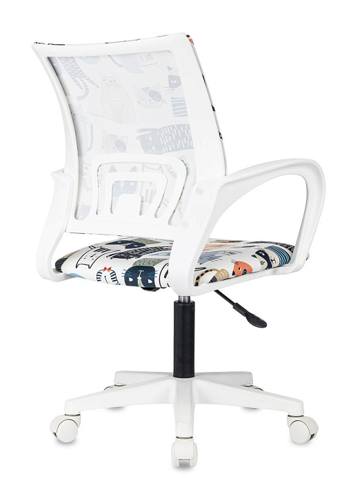 Кресло Domfy DK X-ROOM ткань/пластик (White/Cats) купить в интернет-магазине icover