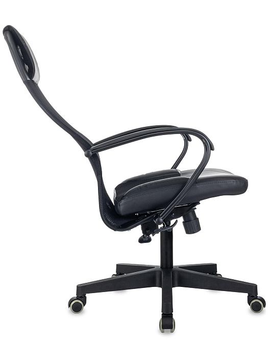 Кресло руководителя Бюрократ CH-NOVA LUX сетка/ткань/экокожа/пластик (Black) купить в интернет-магазине icover