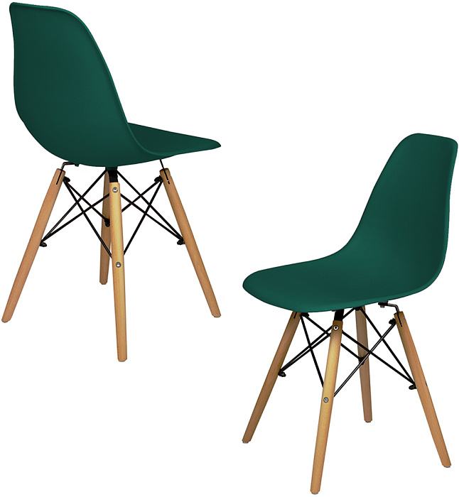 Комплект стульев Ridberg DSW EAMES 4 шт. (Deep Green) купить в интернет-магазине icover