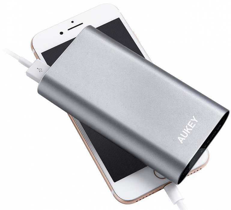 Внешний аккумулятор Aukey Power Bank 10050 mAh PB-T15 (Gray) купить в интернет-магазине icover