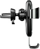 Беспроводная зарядка-автодержатель Baseus Metal Wireless Charger Gravity Car Mount (Black) купить в интернет-магазине icover