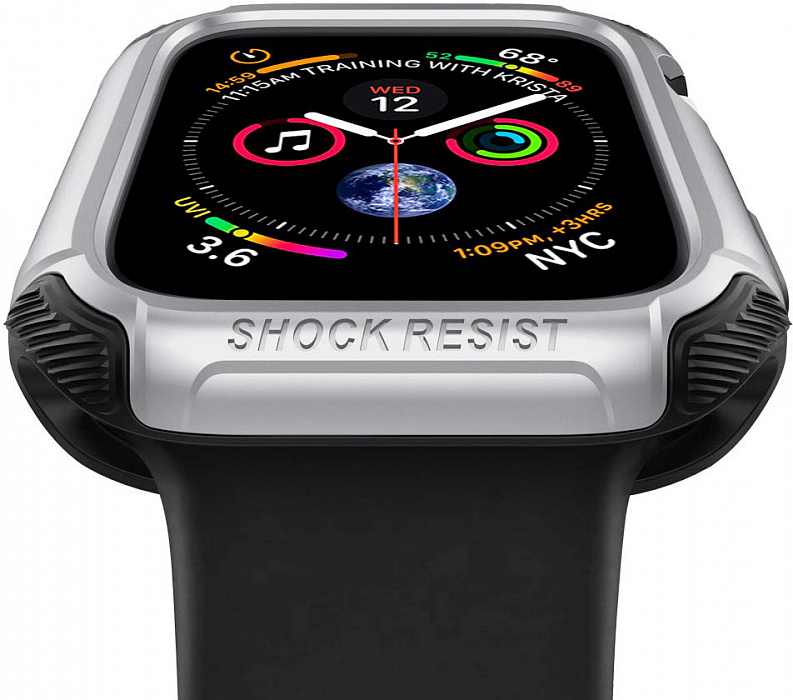 Чехол Spigen Tough Armor (062CS24478) для Apple Watch series SE/6/4 44mm (Silver) купить в интернет-магазине icover