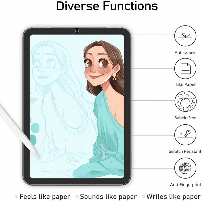 Защитная пленка с эффектом бумаги WIWU iPaper Paper-Like Protect Film для iPad mini 6  купить в интернет-магазине icover
