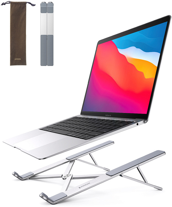 Подставка UGREEN LP451 (40289) Foldable Laptop Stand для ноутбука (Silver) купить в интернет-магазине icover