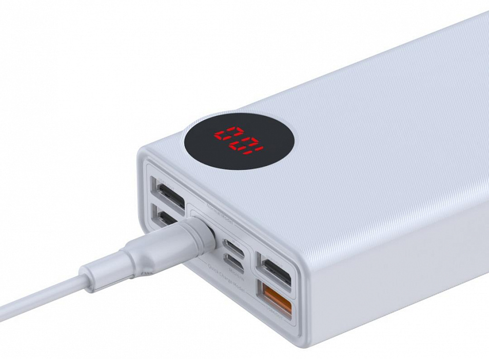 Внешний аккумулятор Baseus Mulight Quick Charge Power Bank 30000mAh PPMY-02 (White) купить в интернет-магазине icover