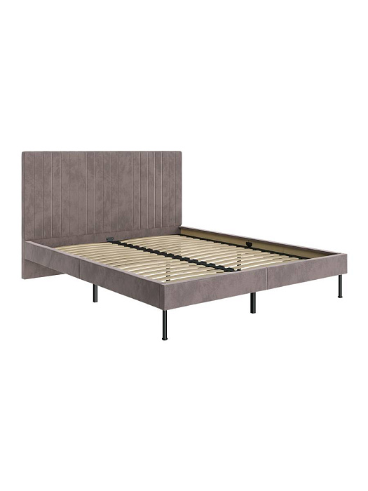 Кровать двуспальная RIDBERG LUGANO 160x200 Велюр NEO 08 (Coffee) купить в интернет-магазине icover