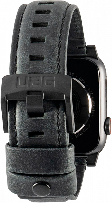 Ремешок Urban Armor Gear Leather (19148B114040) для Apple Watch Series 2/3/4 42/44 mm (Black) купить в интернет-магазине icover