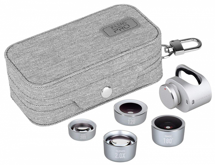 Набор объективов Momax X-Lens Pro 4 in 1 (CAM7W) для смартфона (Silver) купить в интернет-магазине icover