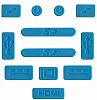 Заглушки портов i-Blason Anti Dust Cup 12psc для MacBook Pro Retina/Macbook Air (Blue) купить в интернет-магазине icover