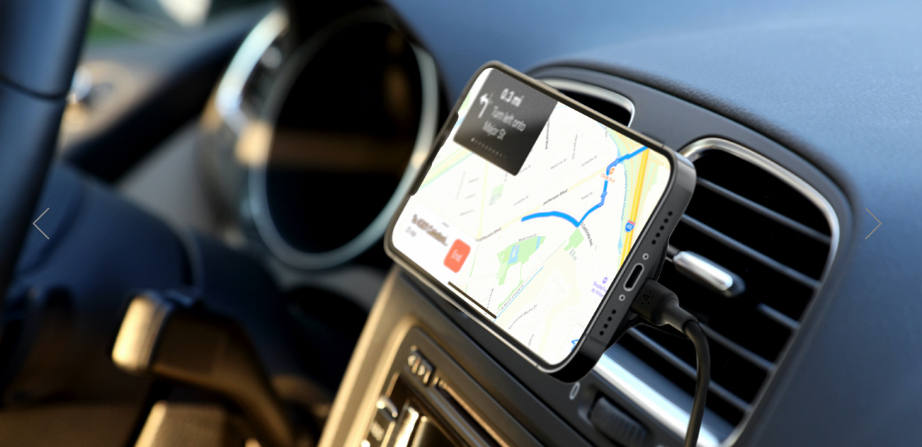 Беспроводное зарядное устройство Belkin Boost Charge Magnetic Wireless Car Charger 10W (WIC004btBK-NC) купить в интернет-магазине icover
