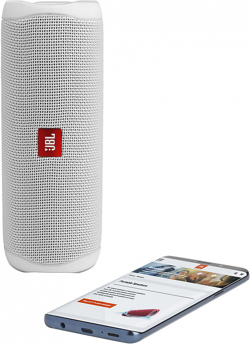 Портативная акустика JBL Flip 5 JBLFLIP5WHT (White) купить в интернет-магазине icover