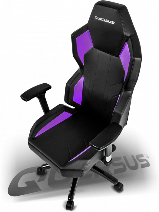 Игровое кресло Quersus Geos G702/XV (Black/Violet) купить в интернет-магазине icover