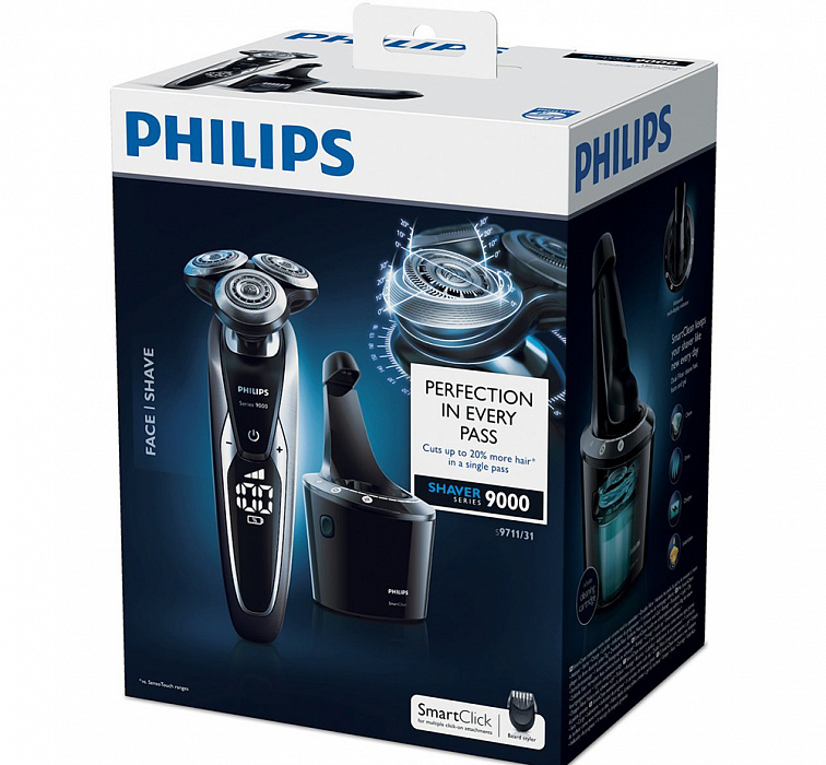 Philips Shaver Series 9000 (S9711/31) - электробритва (Chrom/Black) купить в интернет-магазине icover
