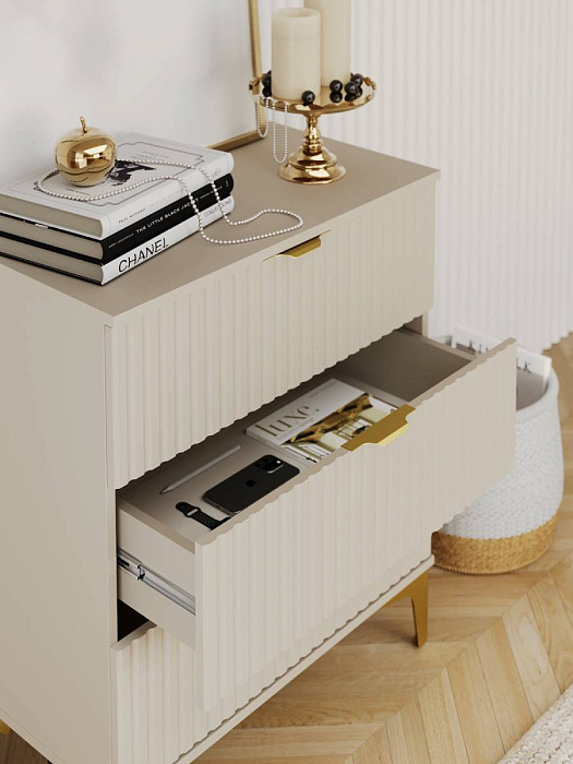 Комод RIDBERG ANDRE 3Я (Cashmire/Gold) купить в интернет-магазине icover