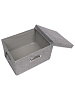 Коробка для хранения вещей тканевая Ridberg 32 х 24 х 18 см (Grey) купить в интернет-магазине icover