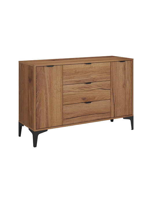 Комод Ridberg OKAYAMA 2Д/3Я (Dark Oak/Black) купить в интернет-магазине icover